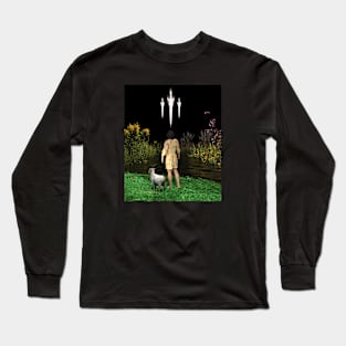 The girl with the goat. Long Sleeve T-Shirt